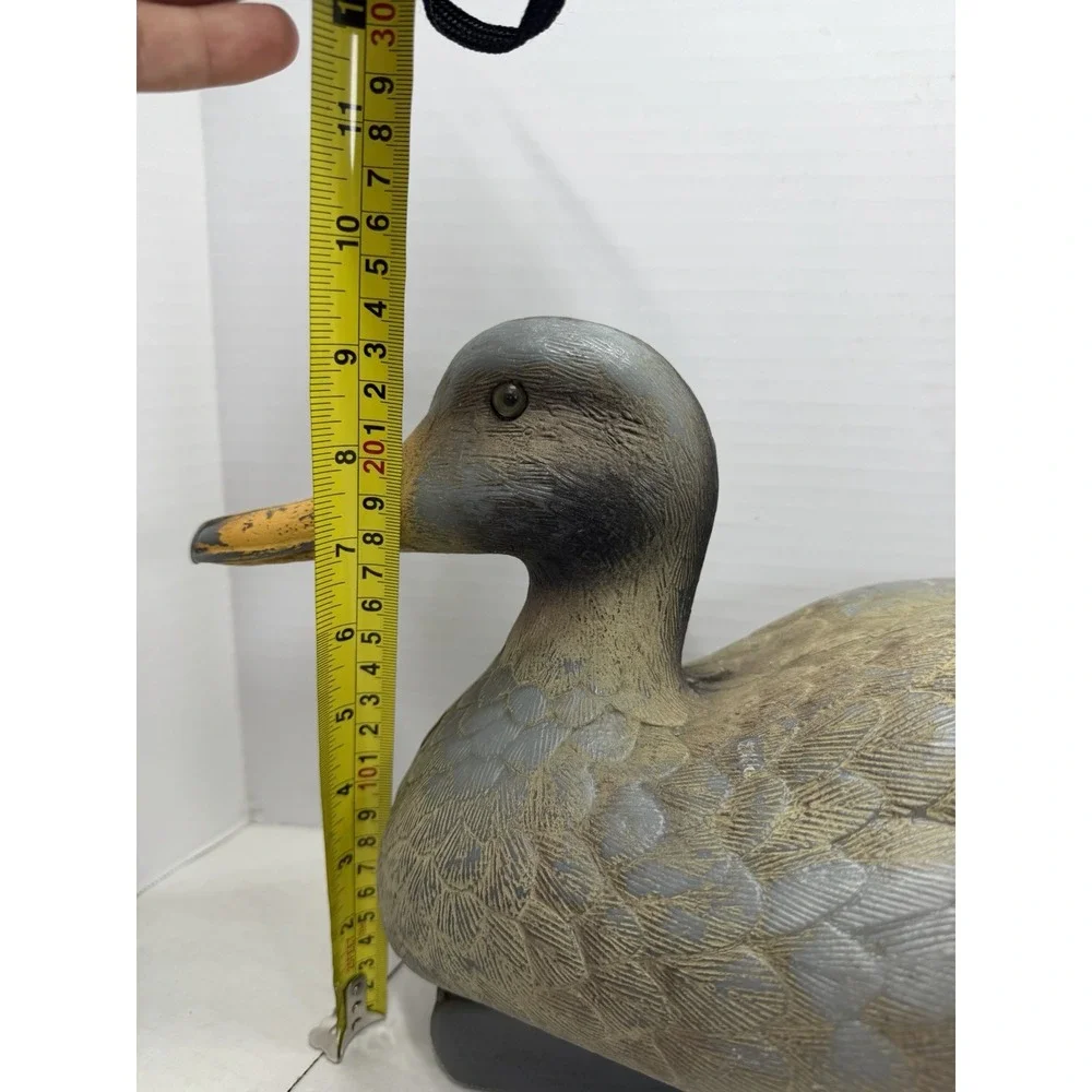 Tuff-N-Lite Vintage 1980s Bill Jones Mallard Hen Duck Decoy Weighted Keel 17